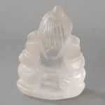 KG-081 KG-081 White Clear crystal stone Quartz hand carved in Lord Ganesh Ganesha Indian om yoga Hindu God deity talisman Buddha Amulet Statue